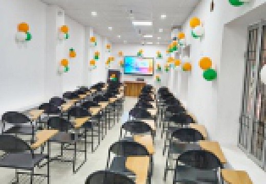 Computer lab fitted out with desks and seating